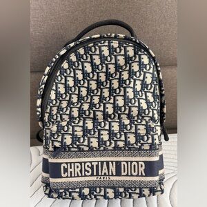 Women’s  Navy and Cream Logo Backpack